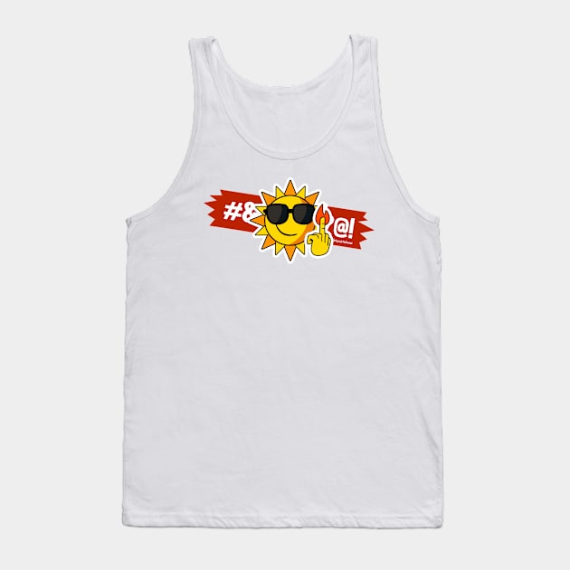 Middle Finger Funny Emoji Sun Tank Top by biscuitxbone